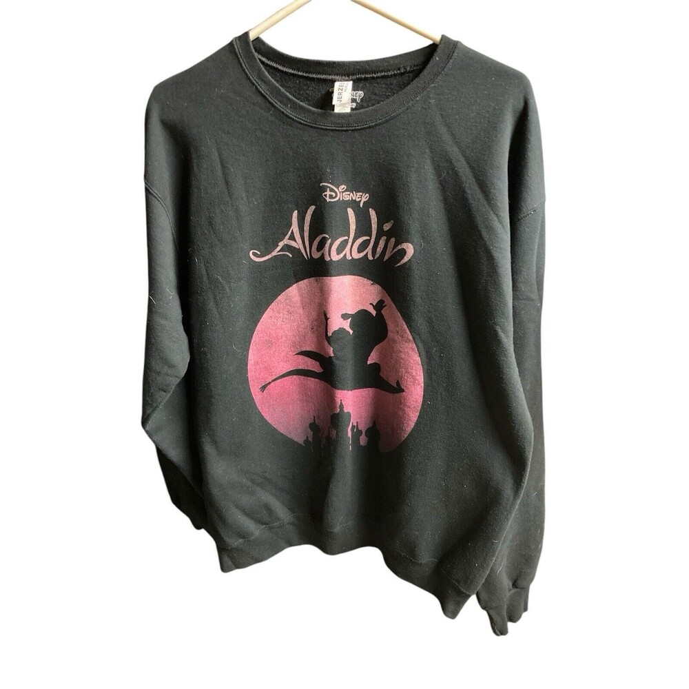 Disney Women's Aladdin Flying Sunset Sweatshirt Size Large